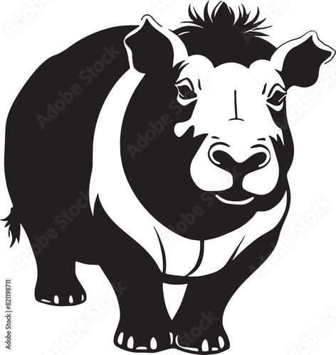 Vector Illustration of a hippo.