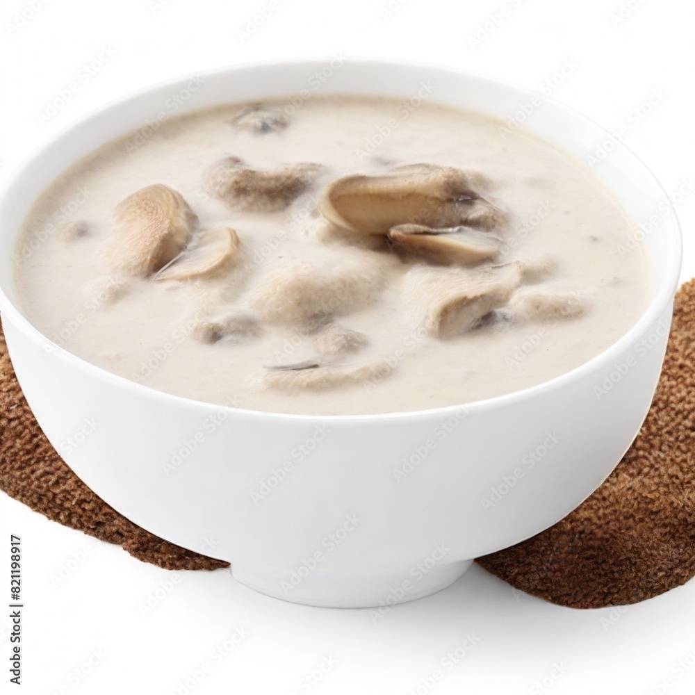 Delicious cream Bowl of mushroom soup 