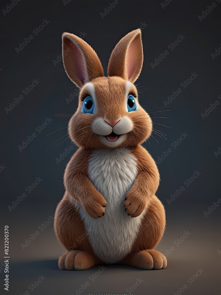 Obraz premium Sure, here is a description for an image without using any links: A cute pink stuffed bunny toy with long ears, perfect for Easter celebrations