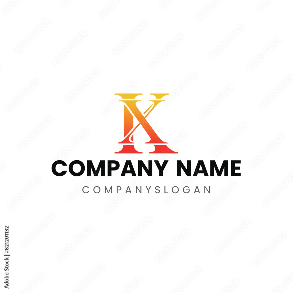 Letter KX initial logo design Letter KX initial logo design