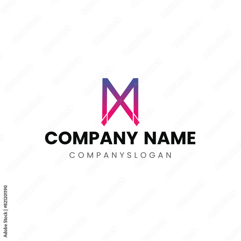 Letter XM initial logo design Letter XM initial logo design