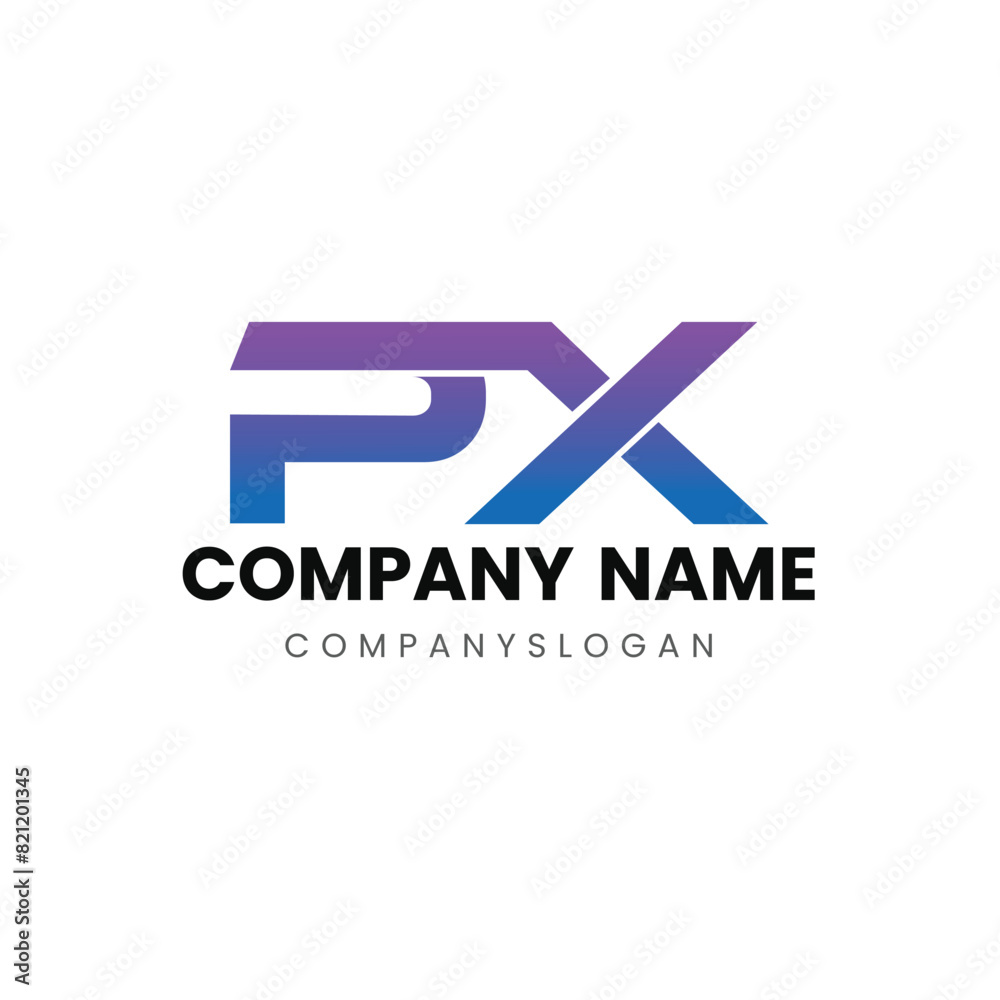 Letter PX initial logo design Letter PX initial logo design