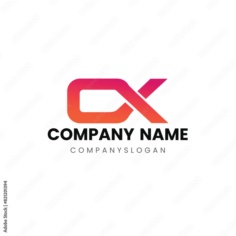 Letter XO initial logo design Letter XO initial logo design
