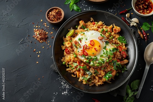 Irresistible nasi goreng treat. Captivating display for your promotions photo