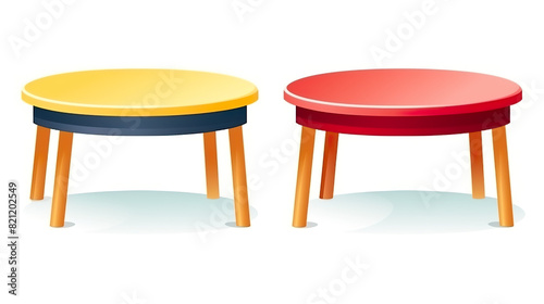 table alone against a stark white background