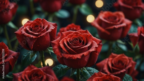 A Close Up Shot of Vibrant Red Rose Petals.