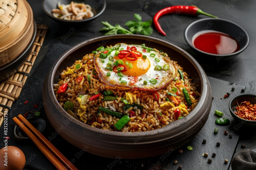 Delectable nasi goreng pleasure. Alluring charm for ads