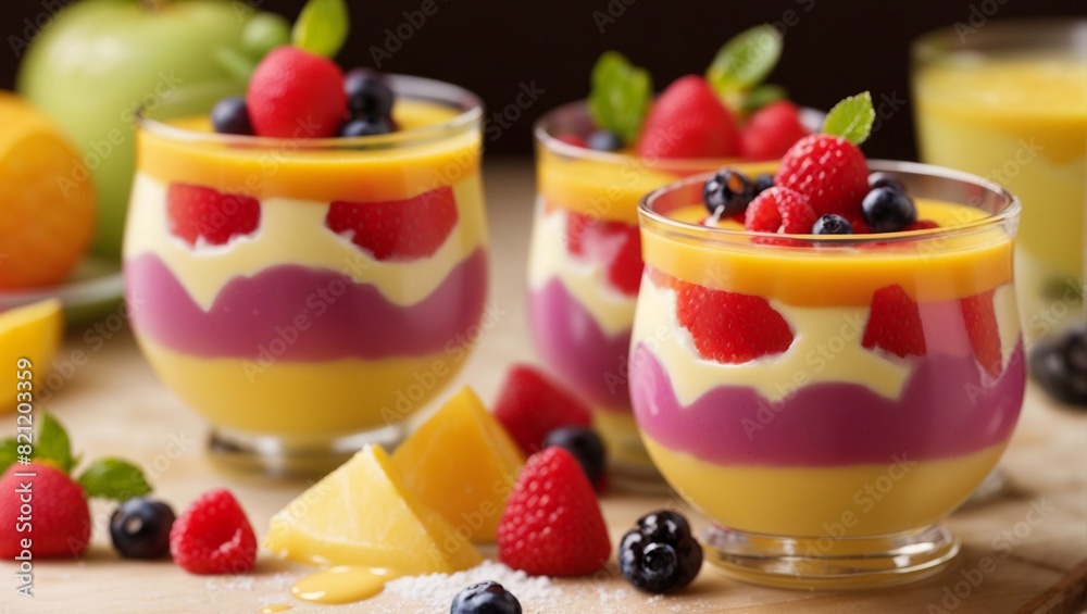 Fruit custard Generative AI Fruit custard Generative AI