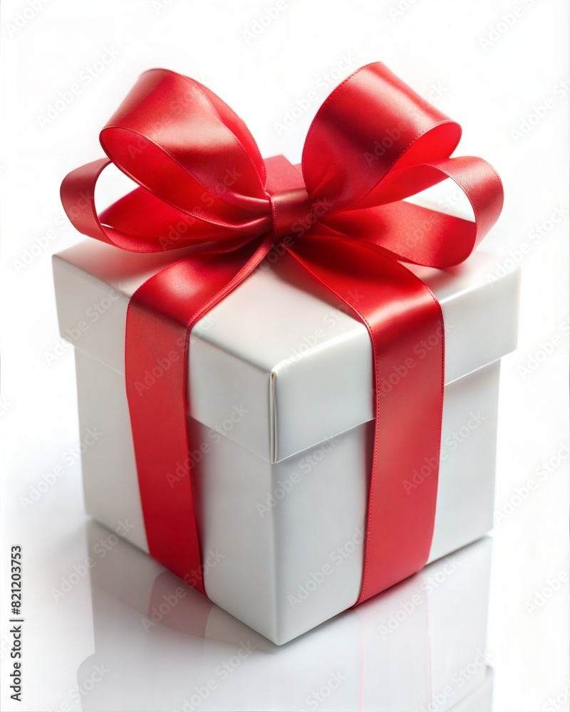 Obraz premium gift box with red bow