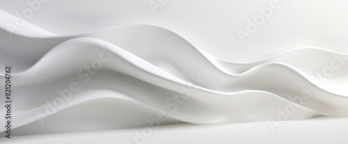 Produce a modern, wave-like design exhibiting smooth curves and a refined 3D profile, set against a solid white backdrop. photo