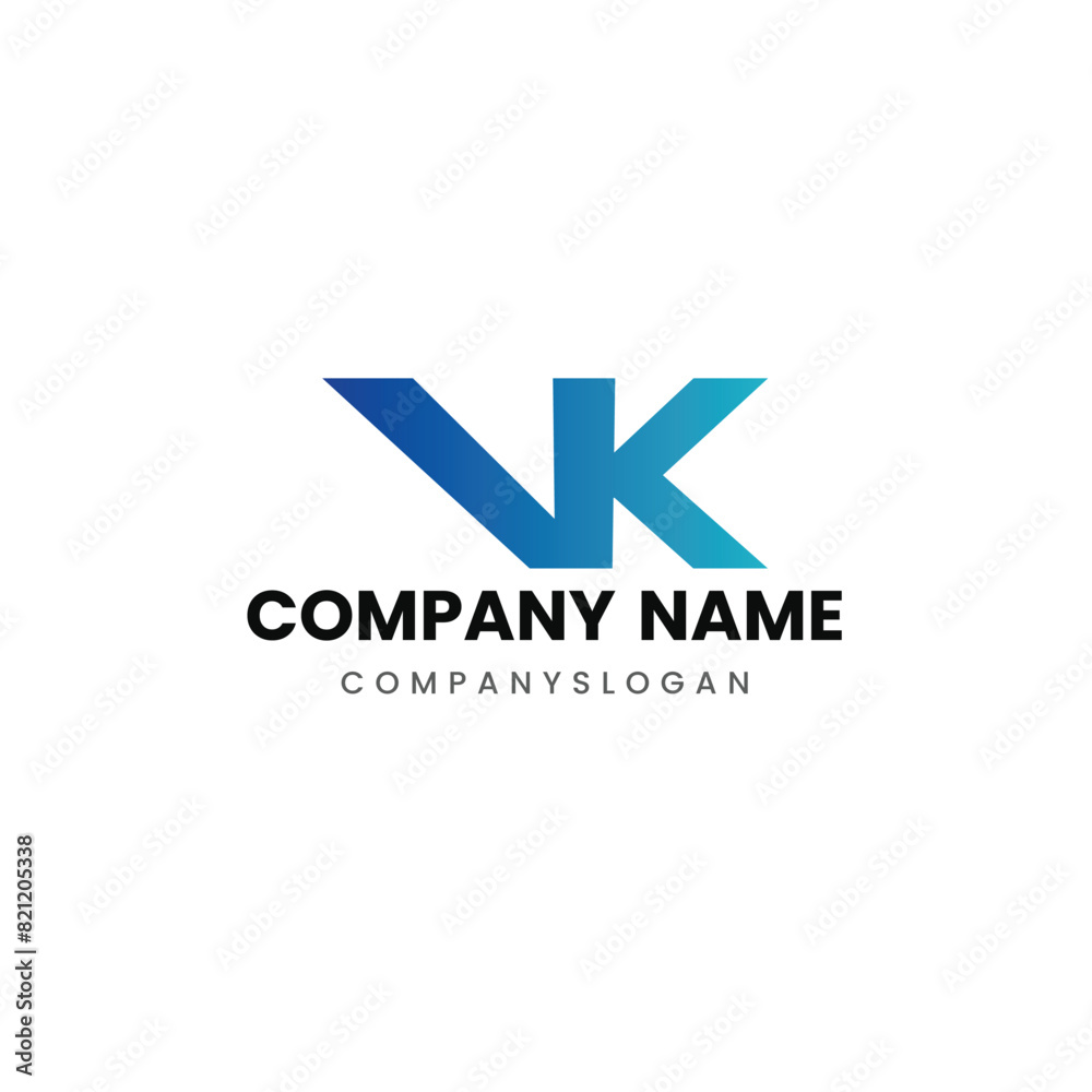 Letter VK initial logo design Letter VK initial logo design