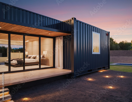 Modern Container Home experience the Cutting-edge technology and futuristic design elements, futuristic living, explicit interior and exterior.