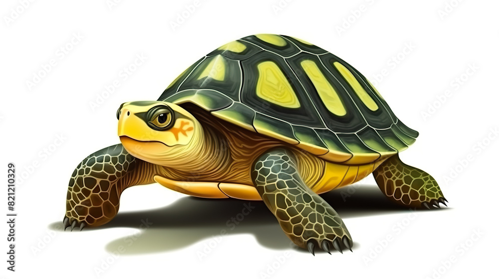 Obraz premium Isolated turtle on a white background