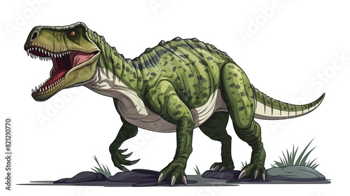 Isolated Tyrannosaurus Rex against a blank white background