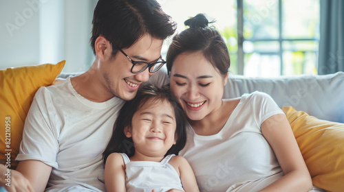 Portrait of an asian happy family. © Vika art
