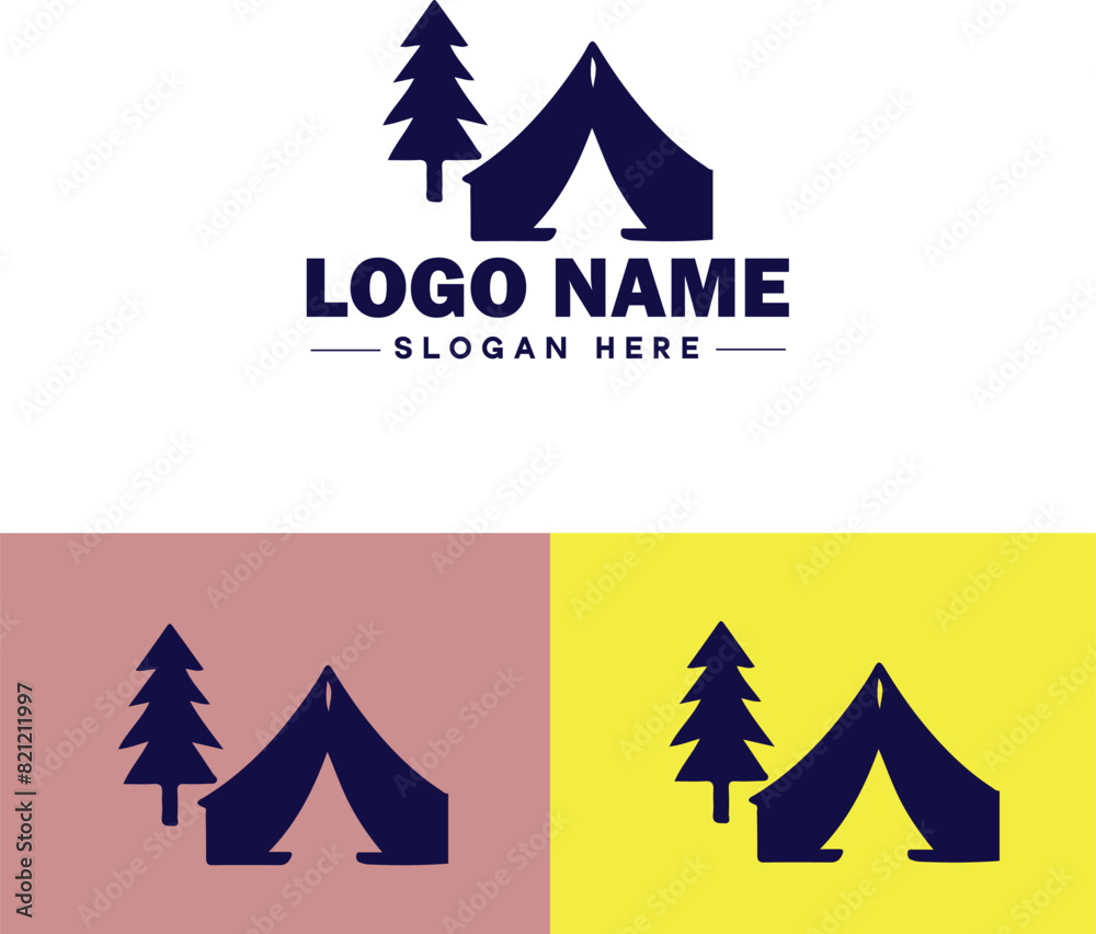 tent icon Shelter Canopy Awning flat logo sign symbol editable vector tent icon Shelter Canopy Awning flat logo sign symbol editable vector