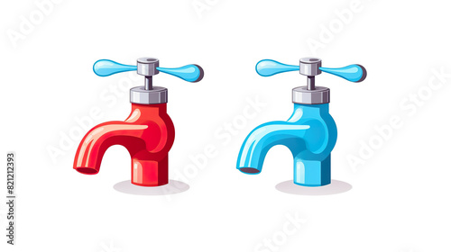 A lone water tap against a stark white background