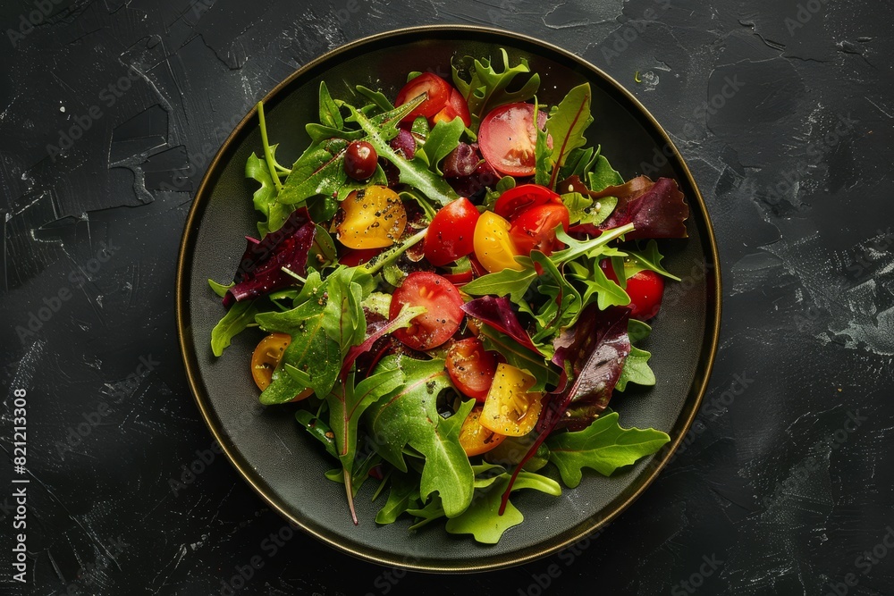 Irresistible fresh vegetable salad indulgence. Alluring presentation for marketing Irresistible fresh vegetable salad indulgence. Alluring presentation for marketing
