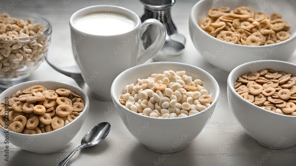 photo of cereal and milk advertisements