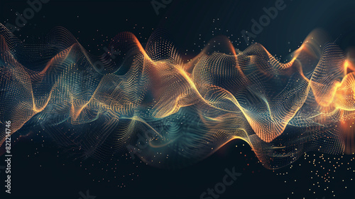 Produce a vector artwork of sound waves that feels dynamic and lively. photo