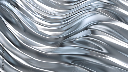  a glossy metal surface in silver color with a soft focus ,abstract background, liquid metal, Banner design, web design,Liquid silver with smooth, flowing waves, creating a luxurious and modern 