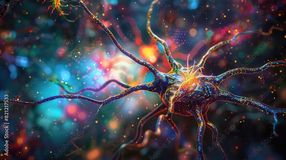 Highresolution closeup of a neuron synapse Highresolution closeup of a neuron synapse
