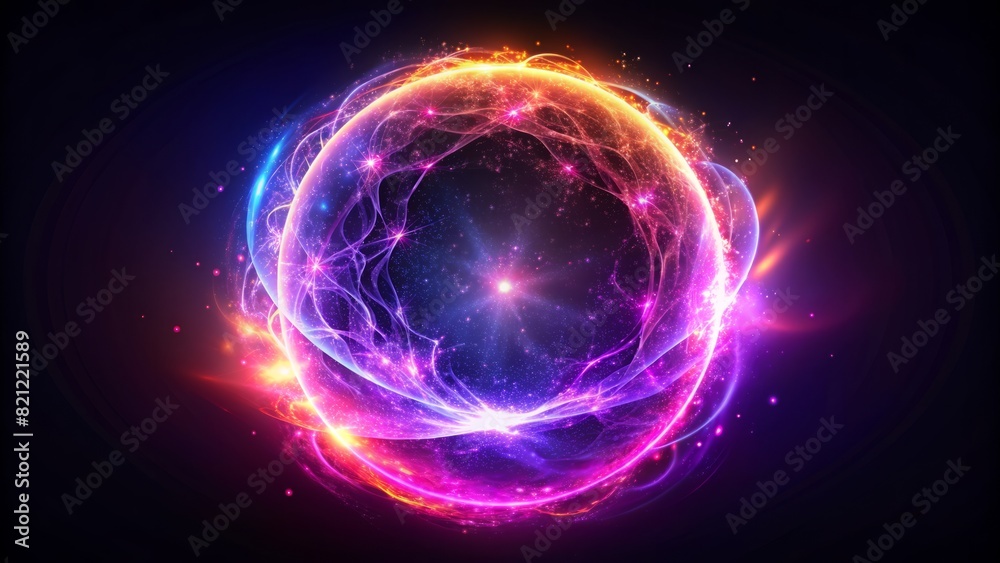 A vibrant, fiery ring made of swirling, colorful flames. The ring is composed of intense red, orange, pink, and blue flames intertwining in a circular shape, creating a dynamic and energetic effect. A vibrant, fiery ring made of swirling, colorful flames. The ring is composed of intense red, orange, pink, and blue flames intertwining in a circular shape, creating a dynamic and energetic effect.