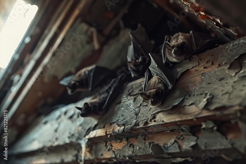 Some debris on the window sill of an abandoned house.
