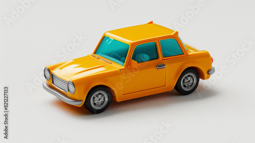 Isometric 3D icon of Toy Story car, animation, entertainment, design