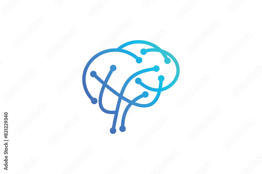 brain tech design with simple concept brain tech design with simple concept