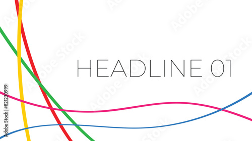 Abstract wavy stripes way of Olympic games colors isolated white background. Vector illustration.eps10