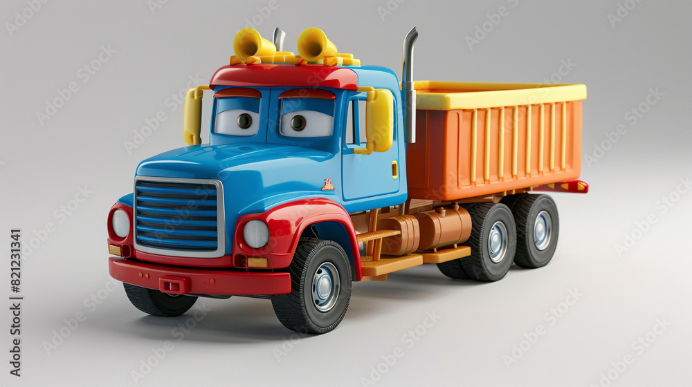 Isometric 3D icon of Toy Story truck, animation, entertainment, design Isometric 3D icon of Toy Story truck, animation, entertainment, design