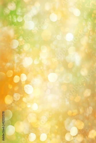 Abstract golden bokeh background. This vertical image showcases a festive array of golden and white blurred lights, creating a warm and sparkling effect. Copy space. defocus