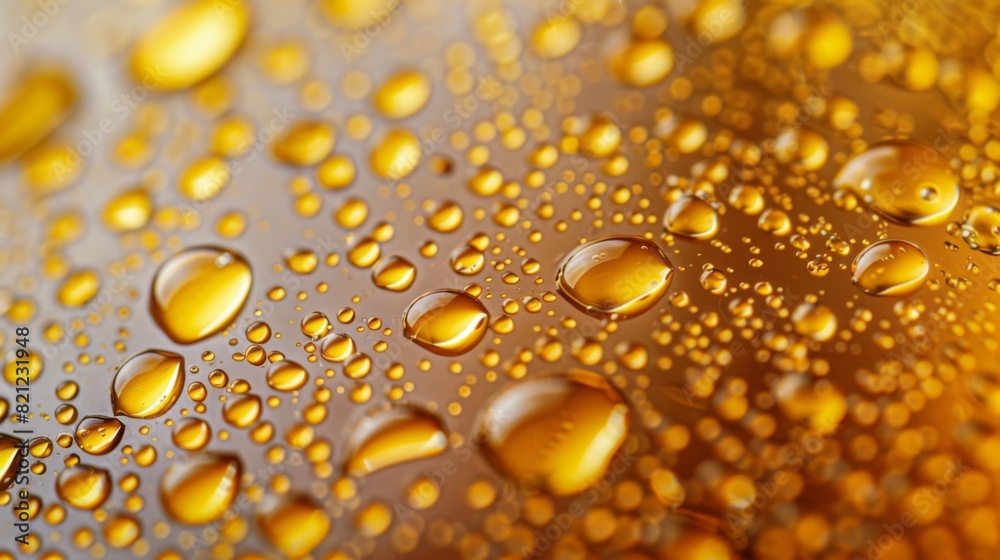 A close up of a surface with many small droplets of liquid on it, appetizing beer background A close up of a surface with many small droplets of liquid on it, appetizing beer background