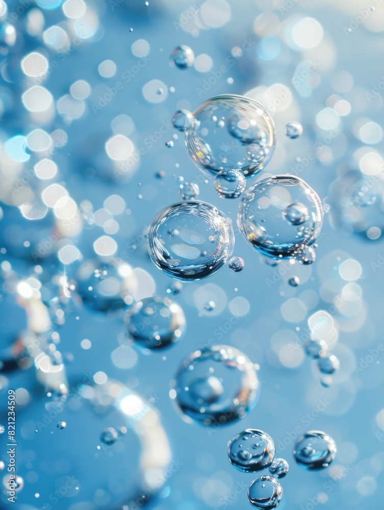 Graphic Bubbles. Abstract Composition of Artistic Water Bubbles on Blue Background Graphic Bubbles. Abstract Composition of Artistic Water Bubbles on Blue Background