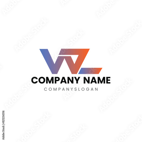 Free Download Letter WZ initial logo design  - GFXLoad