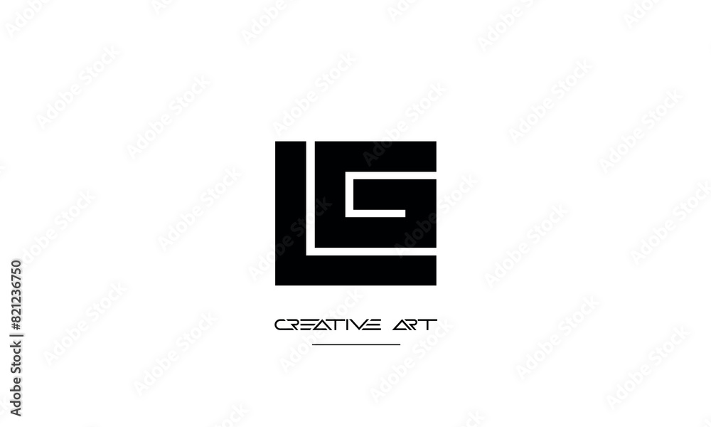 GL, LG, G, L abstract letters logo monogram GL, LG, G, L abstract letters logo monogram