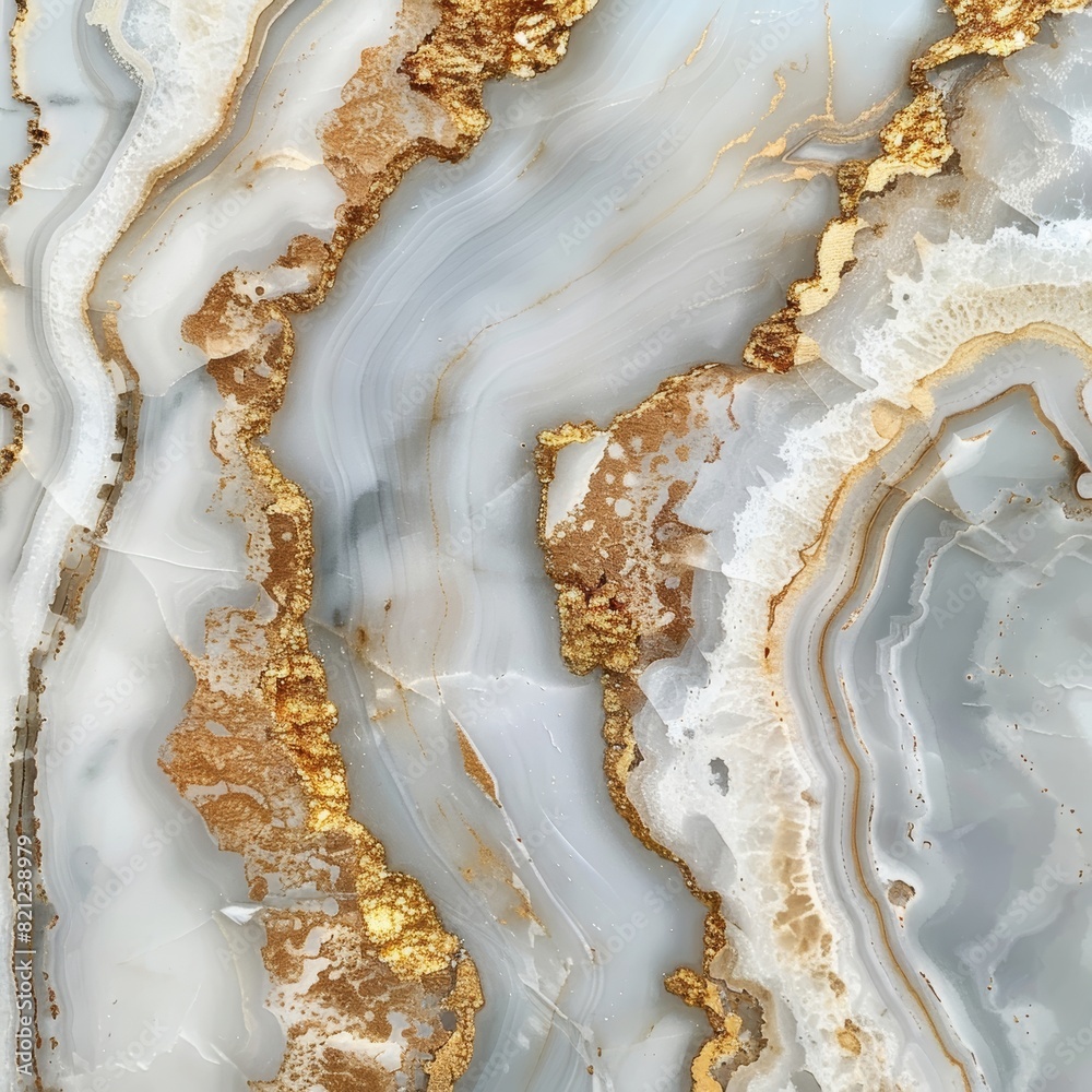 Fototapeta premium white marble with gold veigns background texture