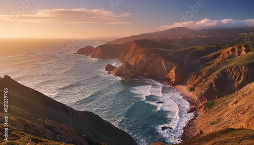 coastal charm rugged beauty of a coastline at sunset