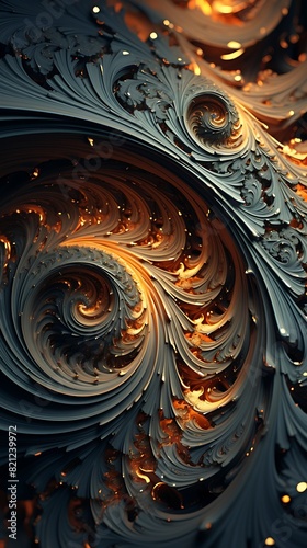 An abstract background with intricate  spiral motifs.
