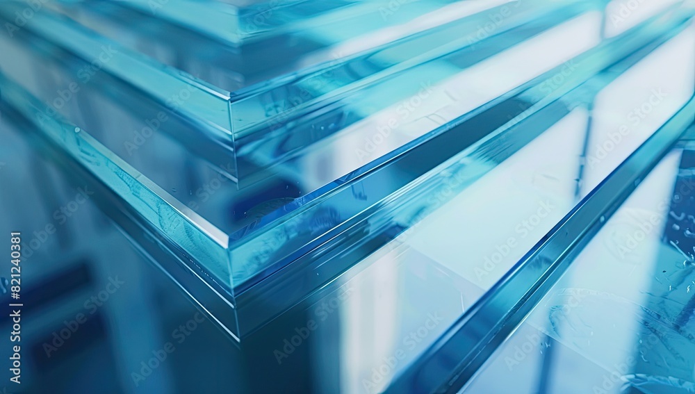 Obraz premium Modern Glass Panels Abstract Composition