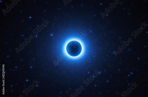 Immerse yourself in the breathtaking intensity of a black hole glowing in mesmerizing blue
