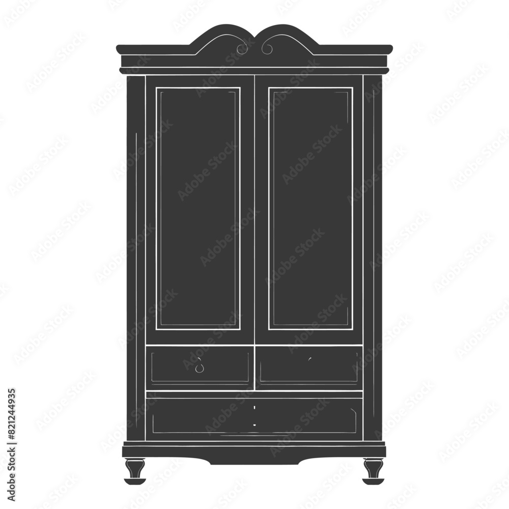 Silhouette Bedroom Cabinet black color only Silhouette Bedroom Cabinet black color only