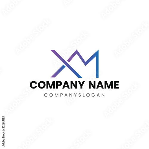 Free Download Letter XM initial logo design  - GFXLoad