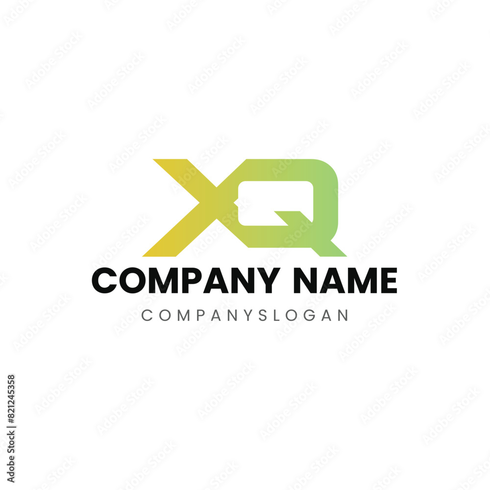 Letter XQ initial logo design Letter XQ initial logo design