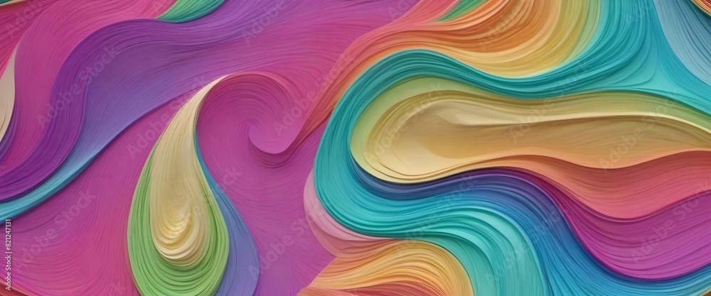 Colorful sand art abstract curve desert illustration, AI generated Colorful sand art abstract curve desert illustration, AI generated