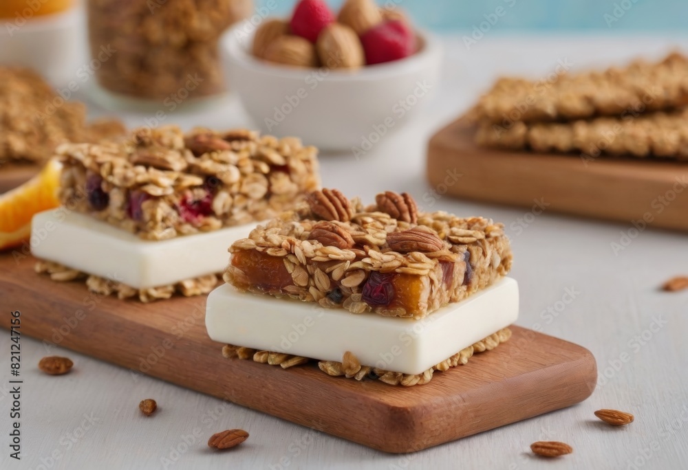 Healthy Granola Yogurt Bars with Fresh Berries Healthy Granola Yogurt Bars with Fresh Berries