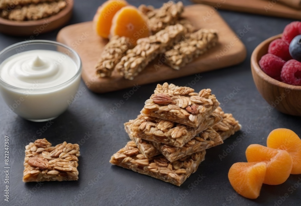 Healthy Granola Yogurt Bars with Fresh Berries Healthy Granola Yogurt Bars with Fresh Berries