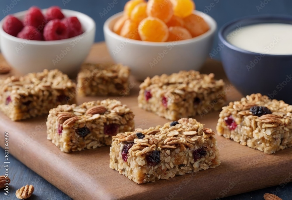 Healthy Granola Yogurt Bars with Fresh Berries Healthy Granola Yogurt Bars with Fresh Berries