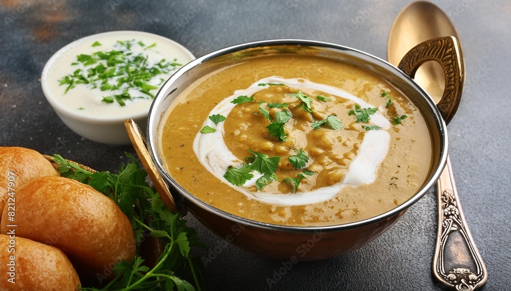 indulgent and satisfying dal makhni with cream and kasuri methi generative ai
